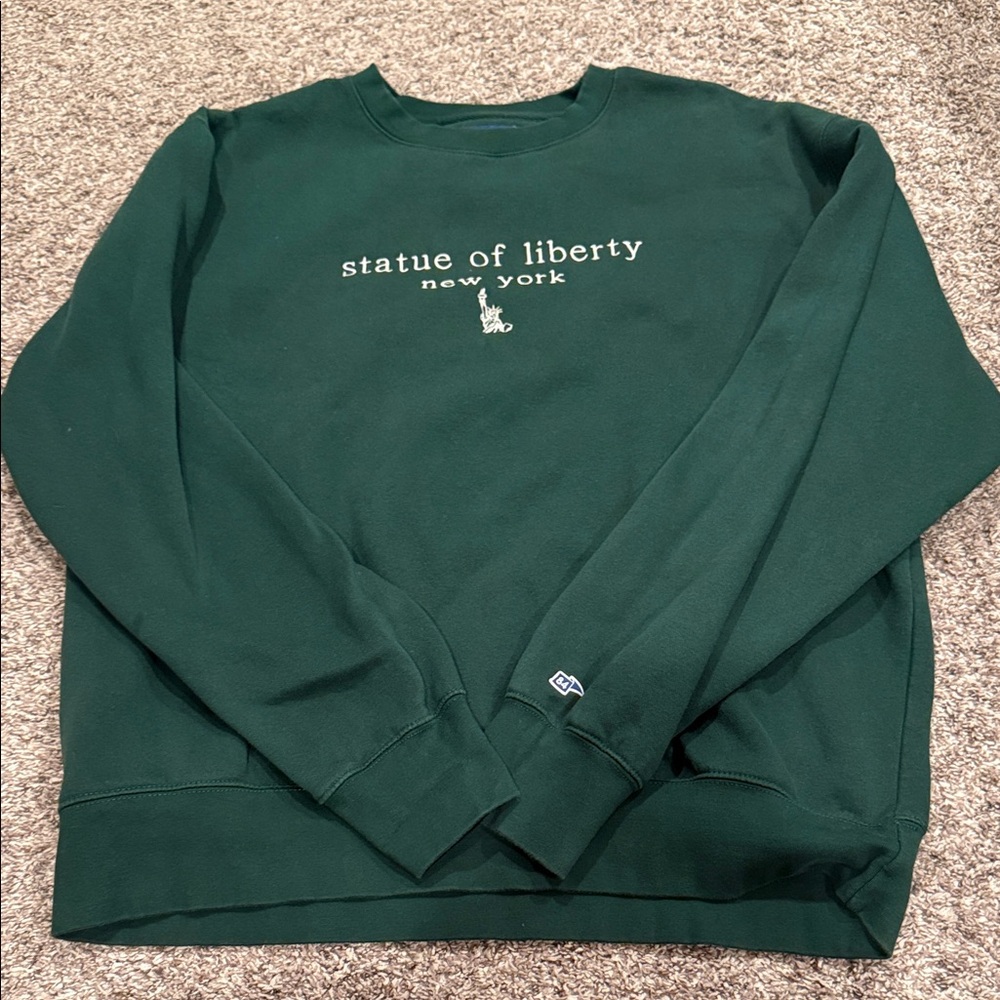 Blue 84 Dark Green Statue of Liberty Crewneck Sweatshirt